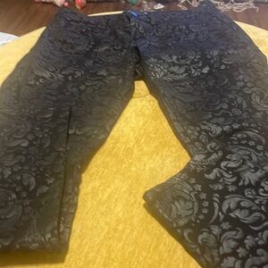 Seven size 10 black brocade jeans